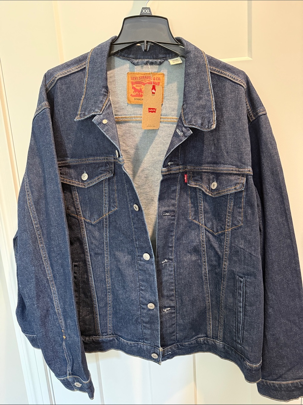 Levi's Dark Blue Denim Jacket with Button Front